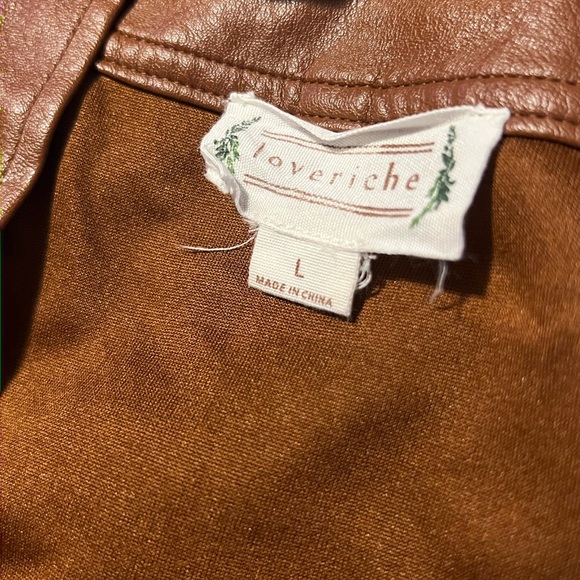 Love Riche Leather Button-Front Size Large Mini Skirt - Picture 5 of 6